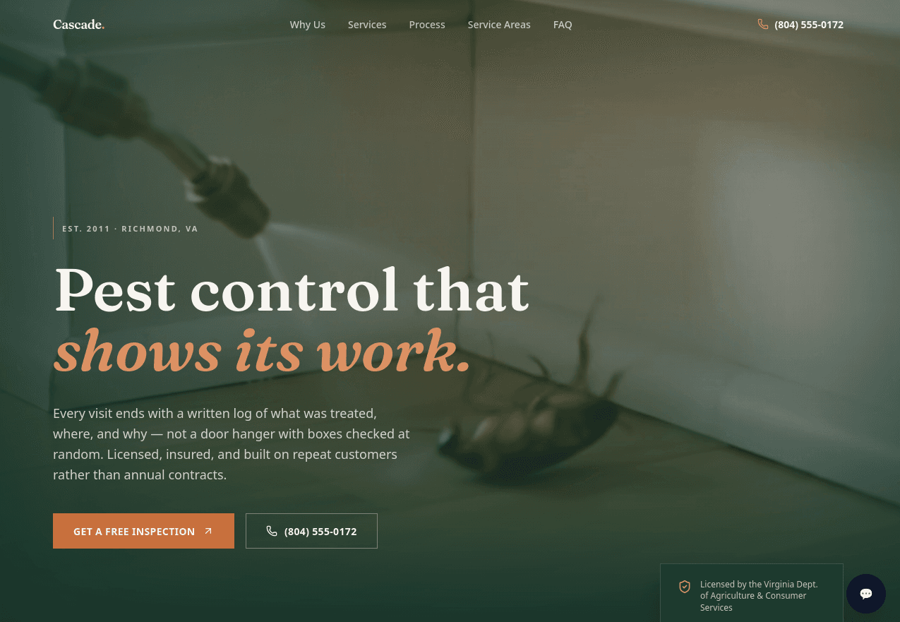 Pest Control Lead System Architecture - Finished Result